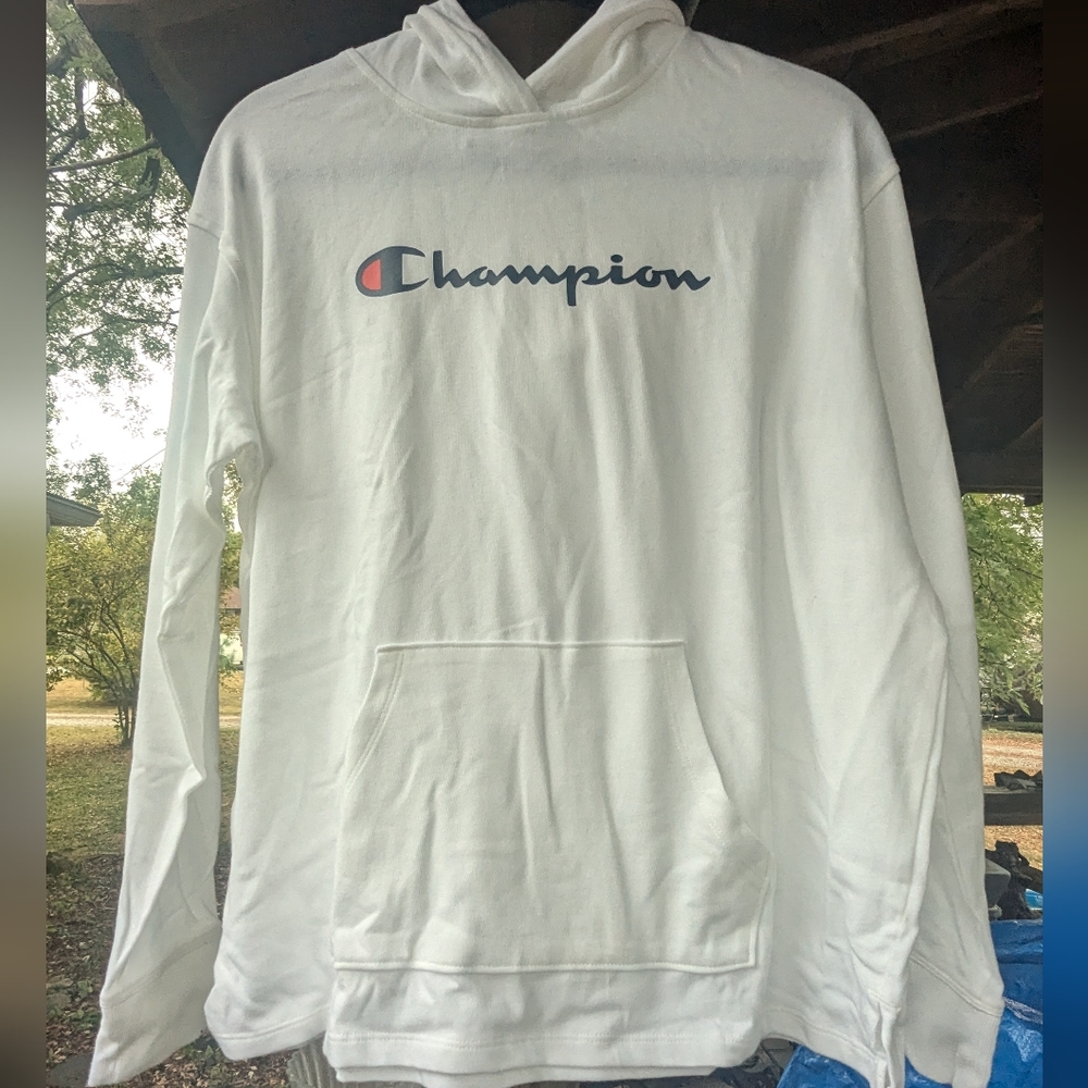White Champion Hoodie